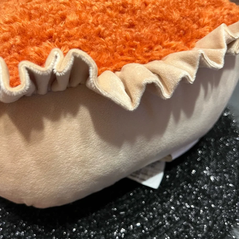 Large Slice of Pumpkin Pie Throw Pillow Whipped Cream  Fluted Crust Harvest Fall